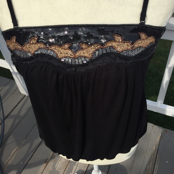 H & M Beautiful Beaded Top. size S - Picture 5 of 9